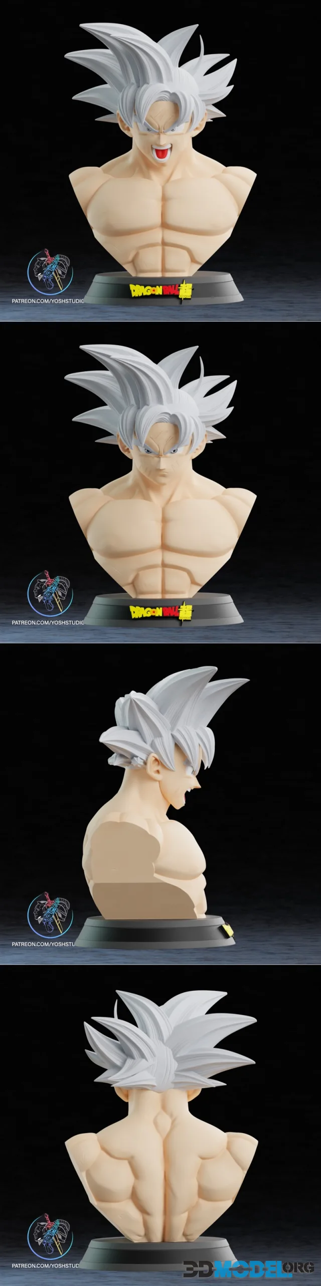 Yosh Studio - Goku UI Bust – Printable