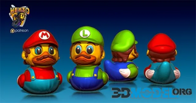 Hex3D - Luigi and Mario Duck – Printable