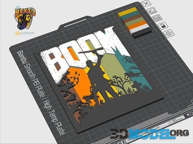 Hex3D - BOOM – Printable