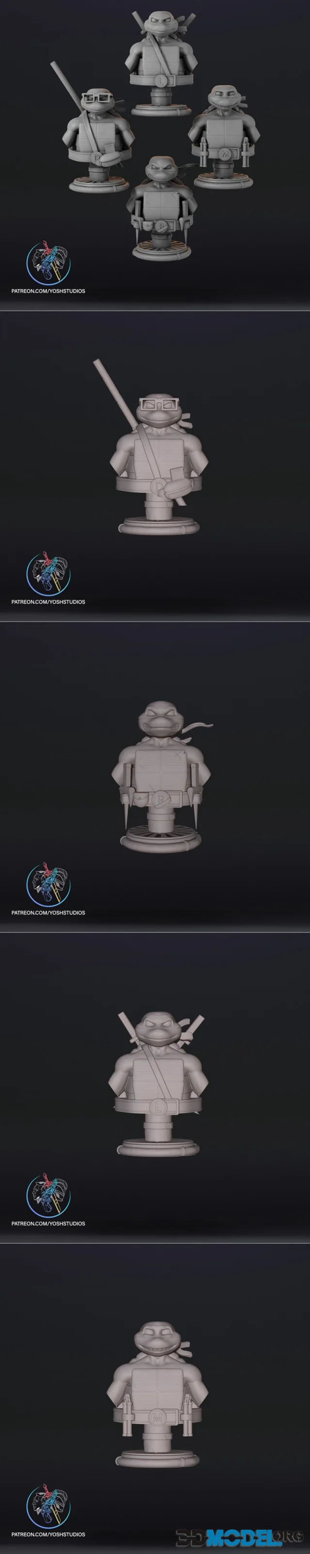 Ninja turtle Busts – Printable