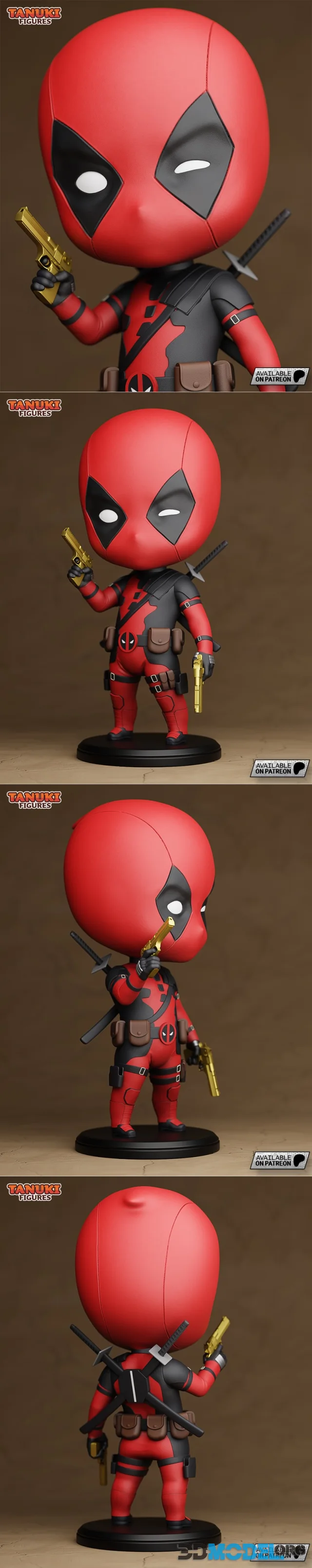 Tanuki Figures - Deadpool Chibi – Printable