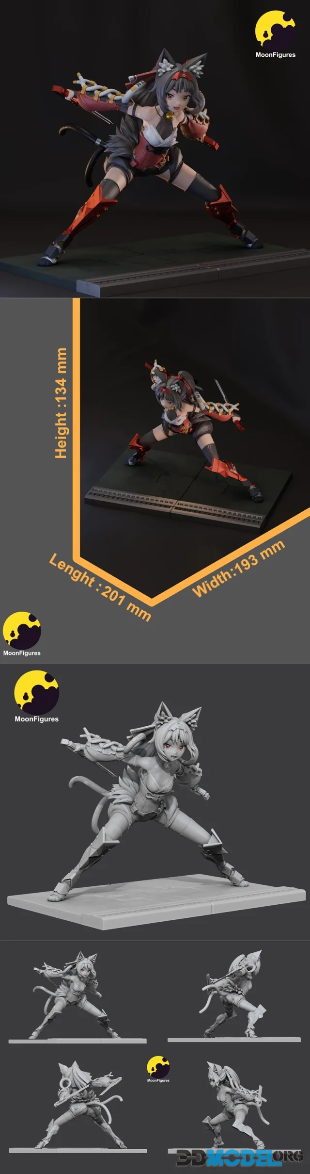 Moon Figures - Nekomiya Mana – Printable