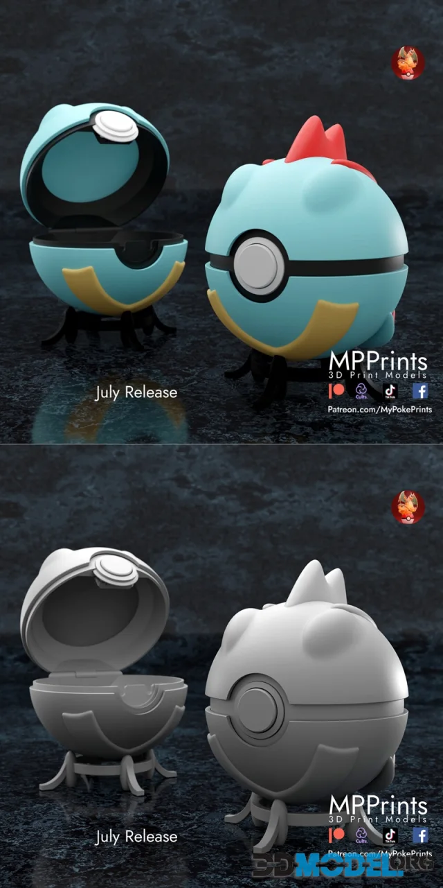 Totodile Pokeball – Printable