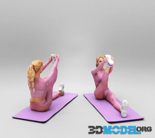 Athletic young woman stretching 392 (PBR)