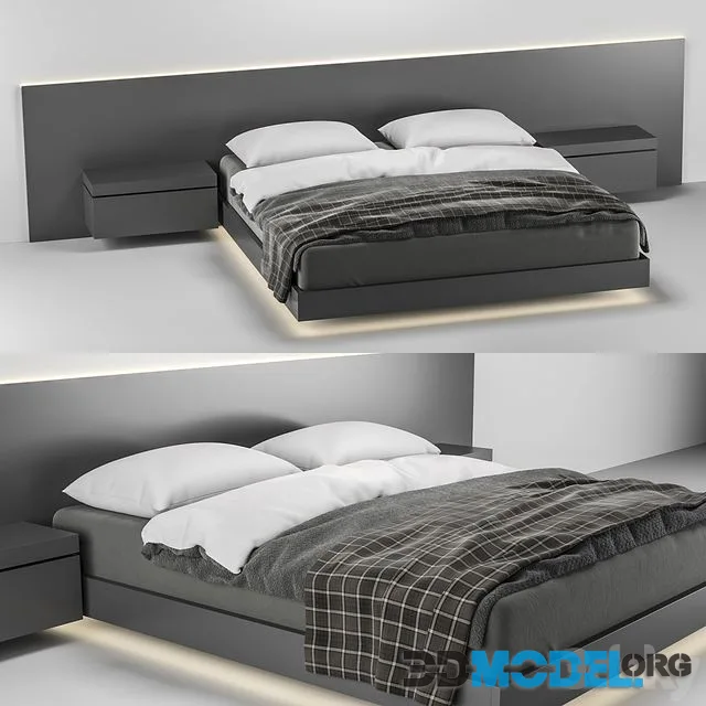 Backlit bed