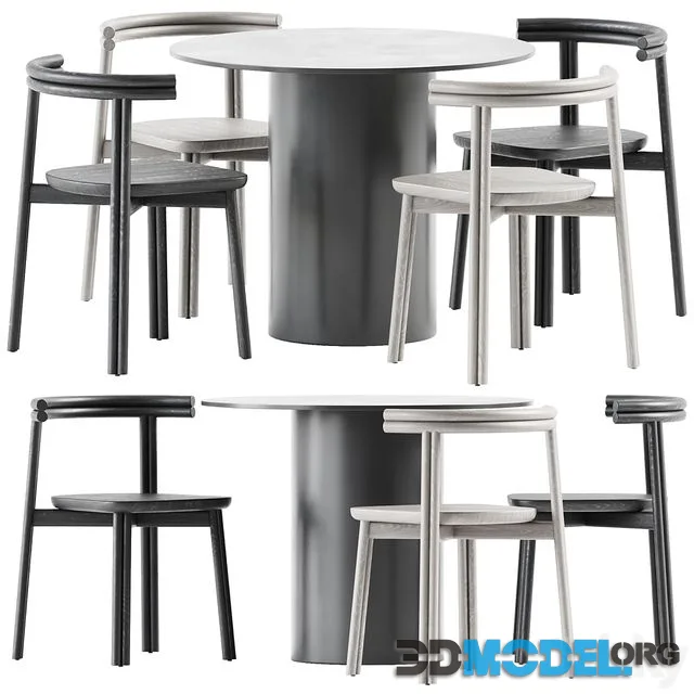 Dial Dining Table and Twill Chair by DesignByThem