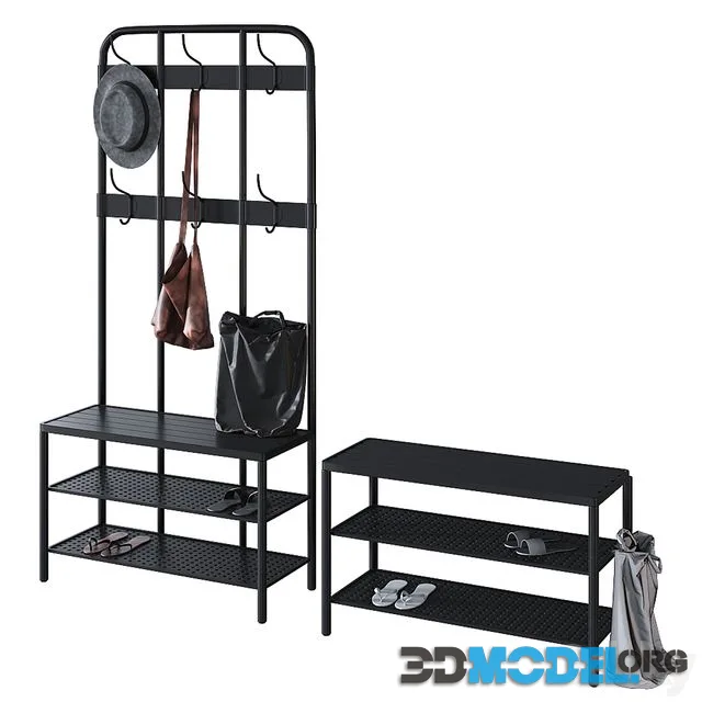Ikea Pinning Pinnig Hanger with section for shoes