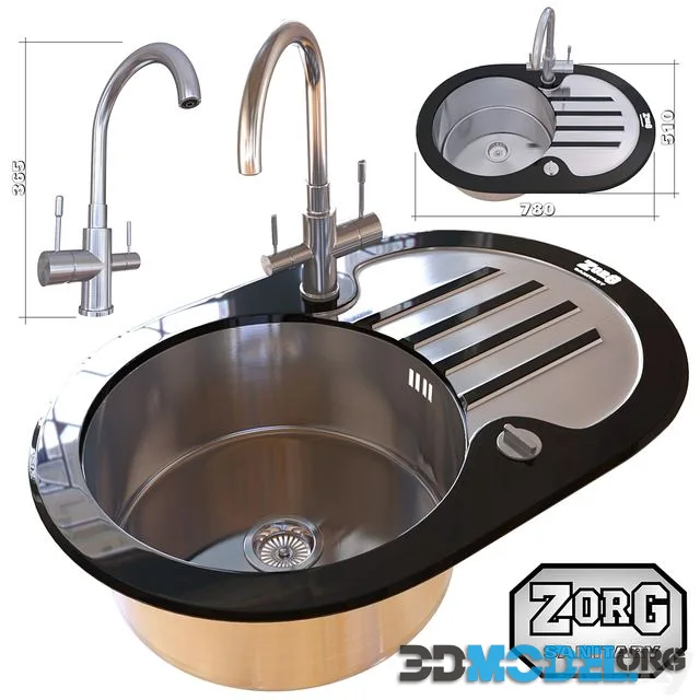 Kitchen sink and faucet ZorG
