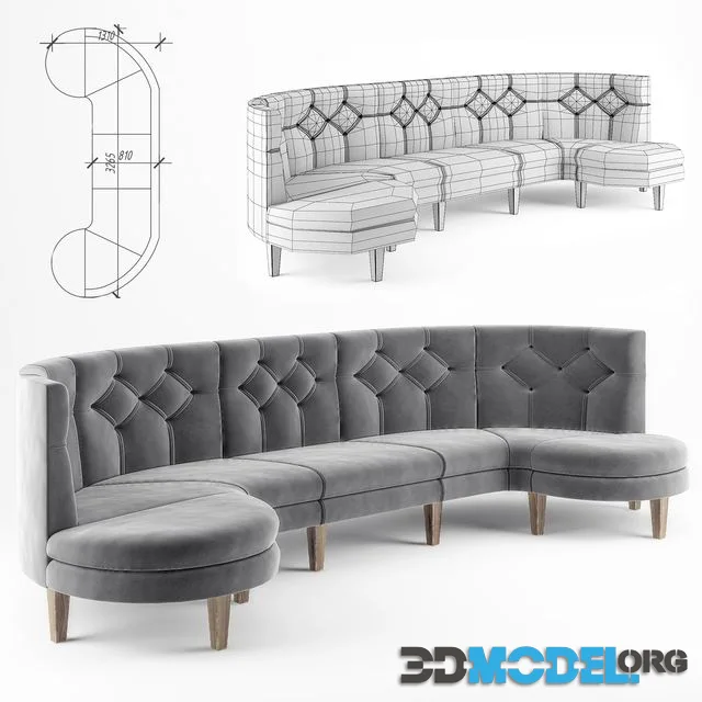 Sofa Manon modular v.0 Sofa MANON 3-seat v.0