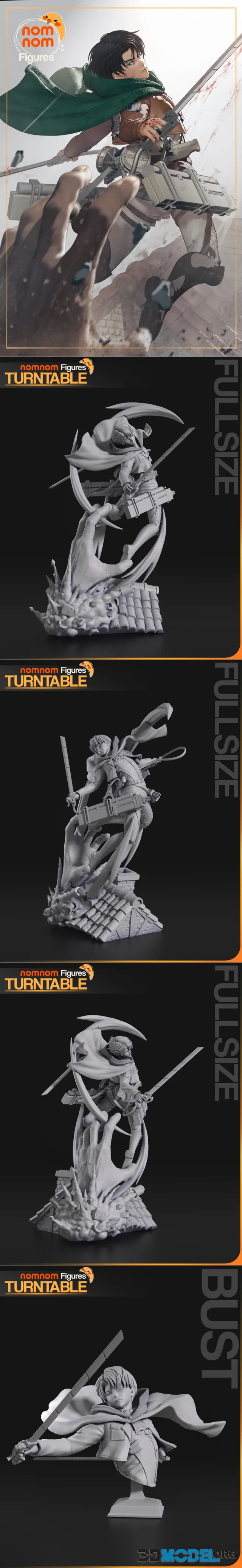 Nomnom Figures - Levi from Attack on Titan – Printable