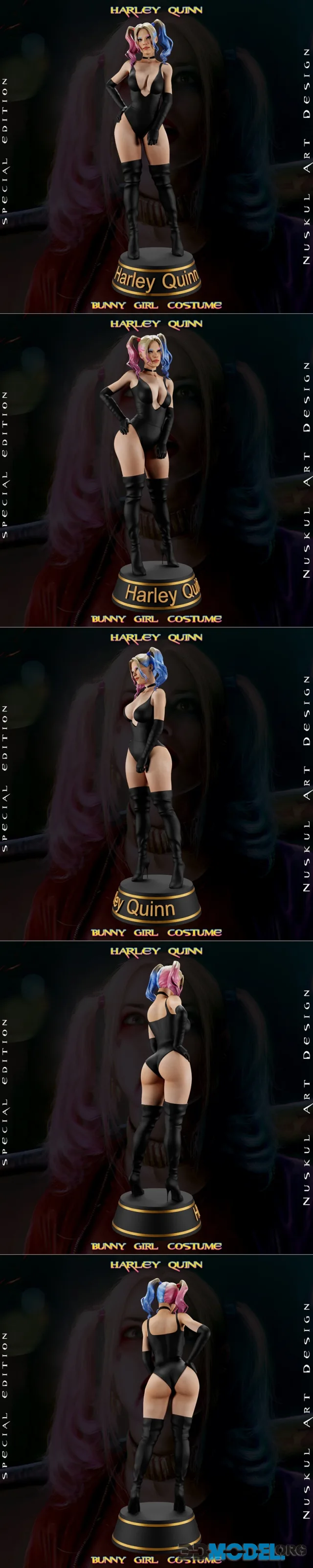 Nuskul Art - Harley Quinn in Bunny Girl Costume – Printable