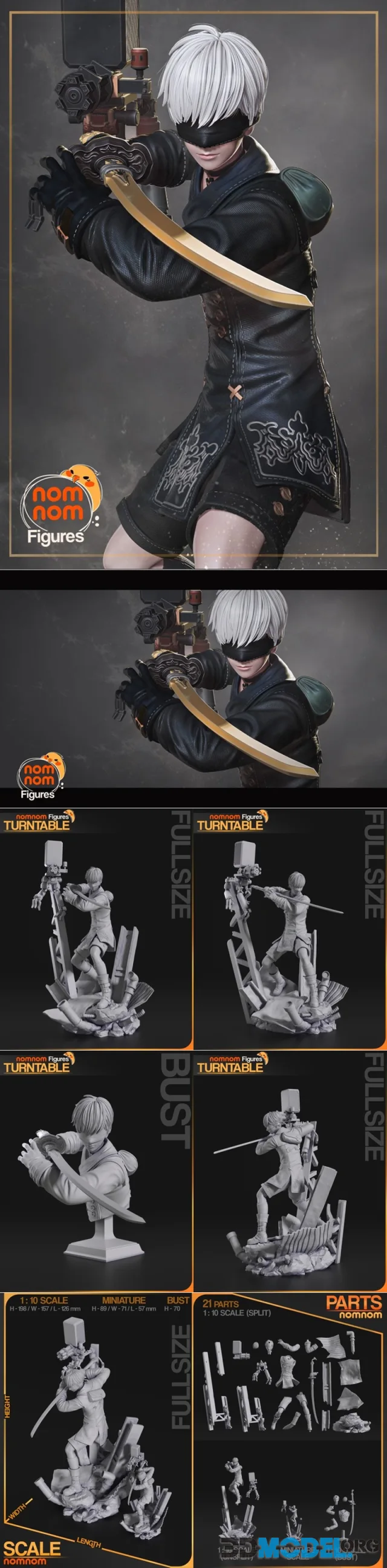 Nomnom Figures - NieR Automata – Printable