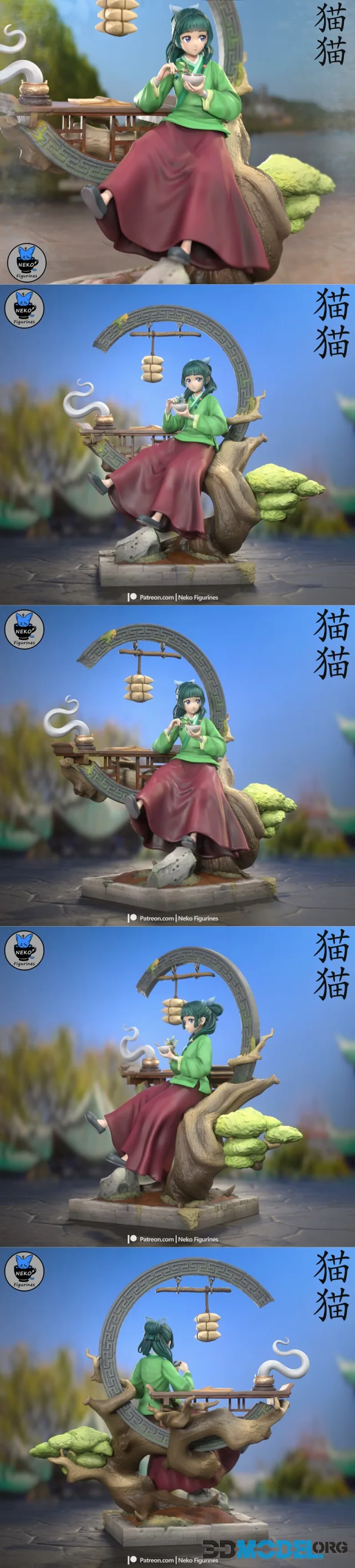 Neko Figurines - Maomao (The Apothecary Diaries) – Printable