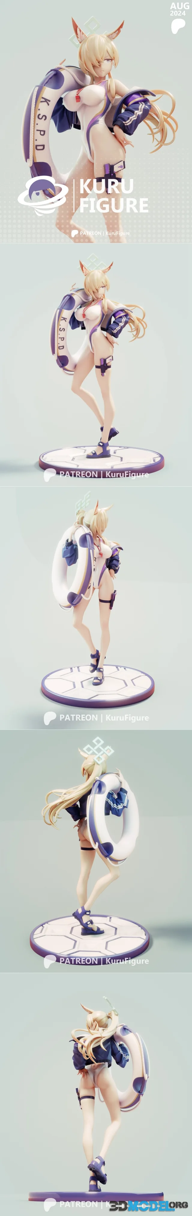 Kuru Figures - Kanna (Swimsuit) Blue Archive – Printable