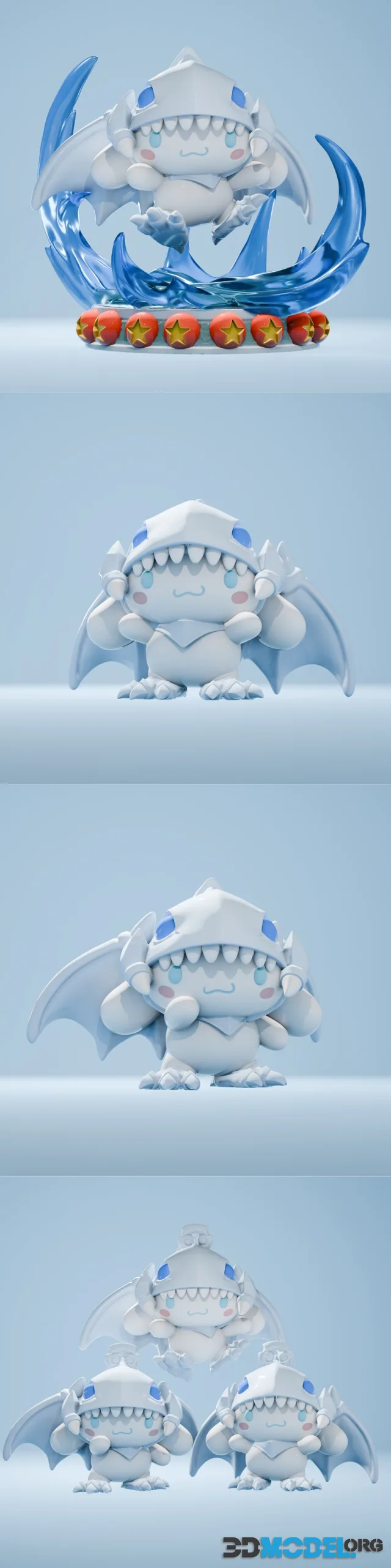 Blue Eyes Chibiroll Bundle Statue – Printable
