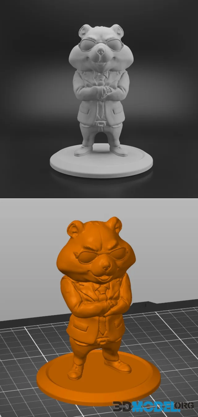 Master Hamster Kombat Statue – Printable