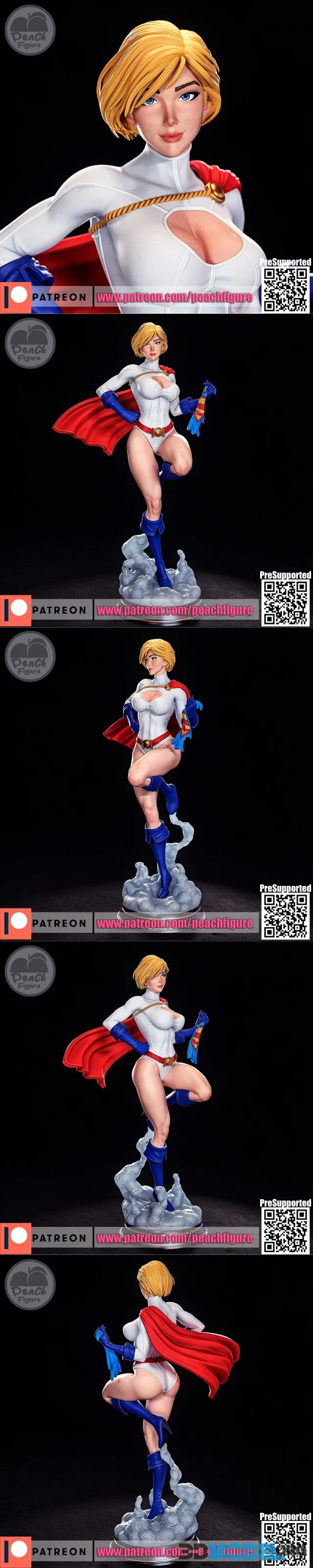 Peach Figure - Power Girl – Printable