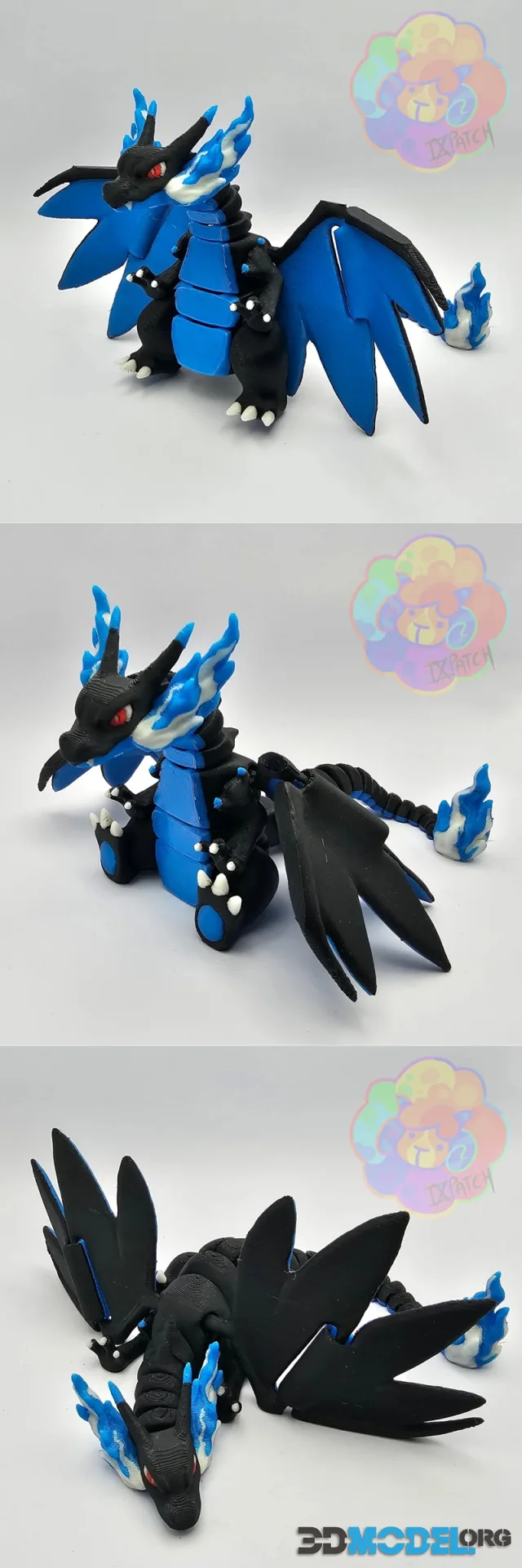 Mega Charizard X - Flexi – Printable