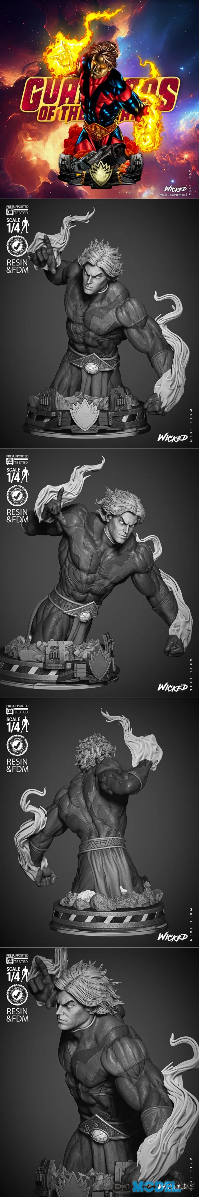 WICKED - Adam Warlock Bust – Printable