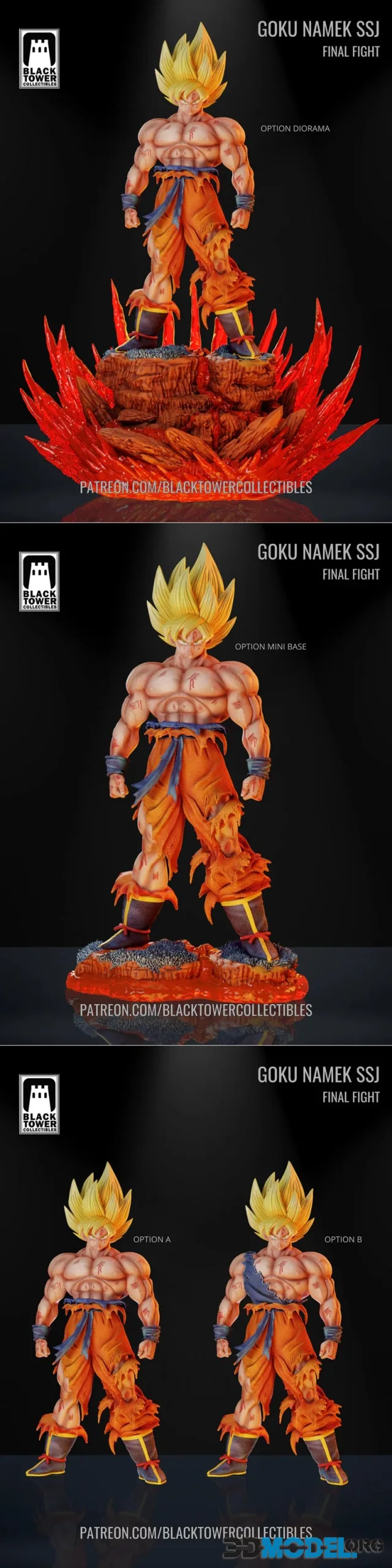Black Tower Collectibles - Goku Namek Super Saiyan – Printable