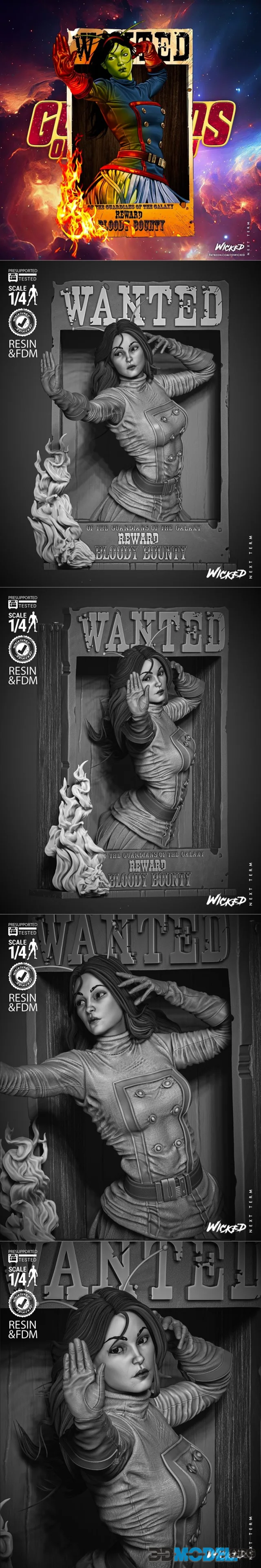 WICKED - Mantis Comic Version Poster Bust – Printable