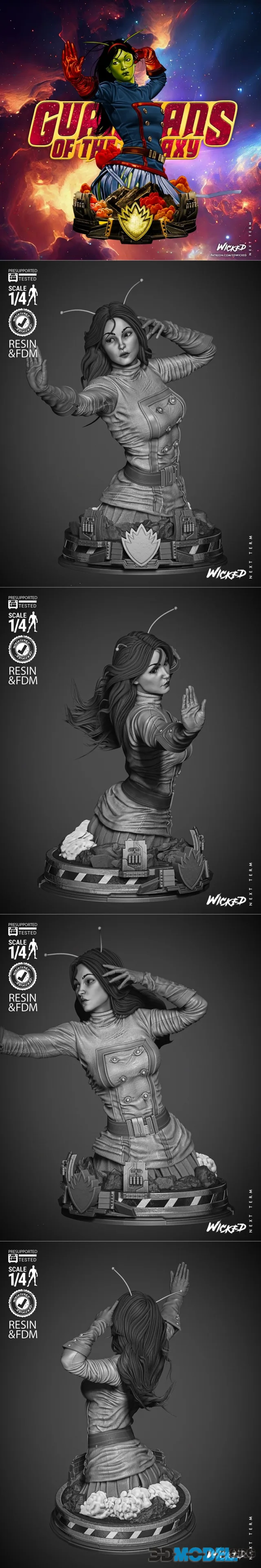 WICKED - Mantis Comic Version Bust – Printable