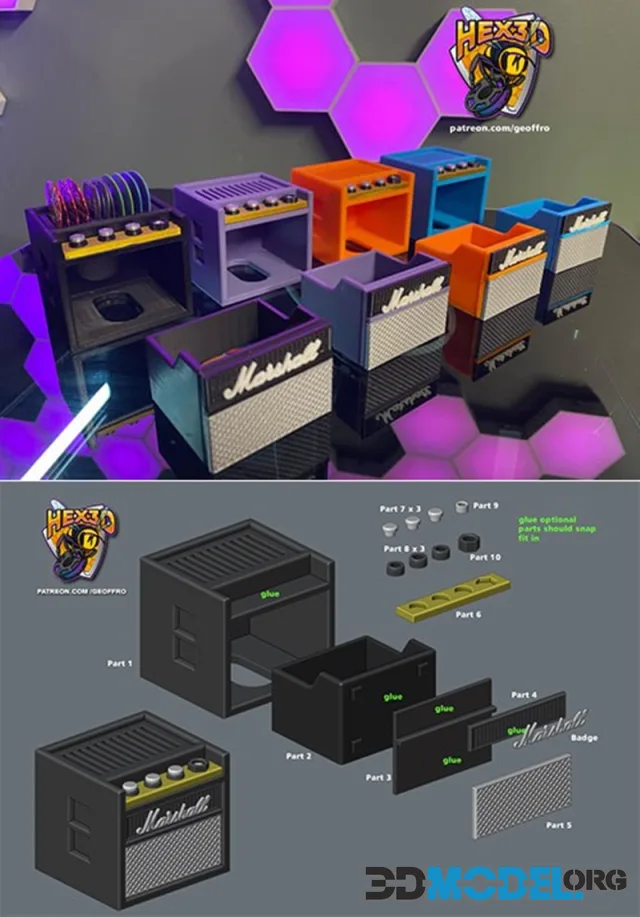 Hex3D - Amp – Printable