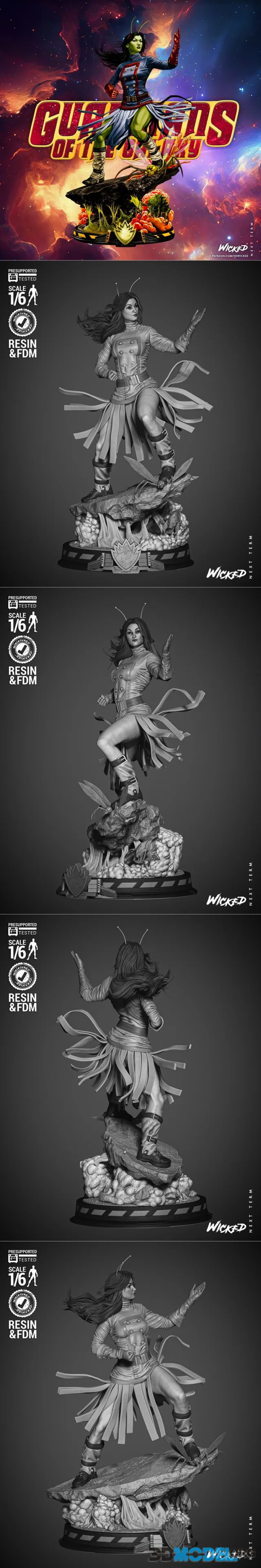 WICKED - Mantis Comic Version Sculpture – Printable