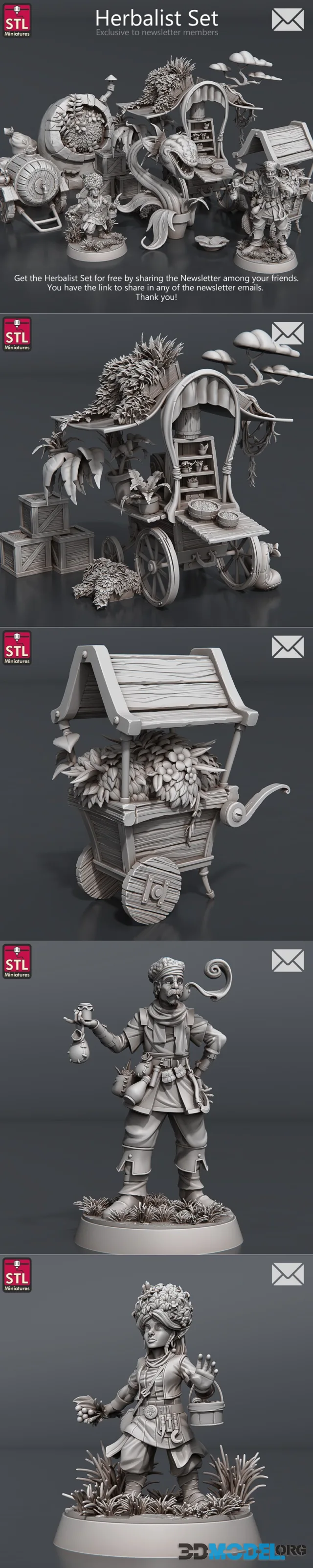 STL Miniatures - Herbalist Set – Printable