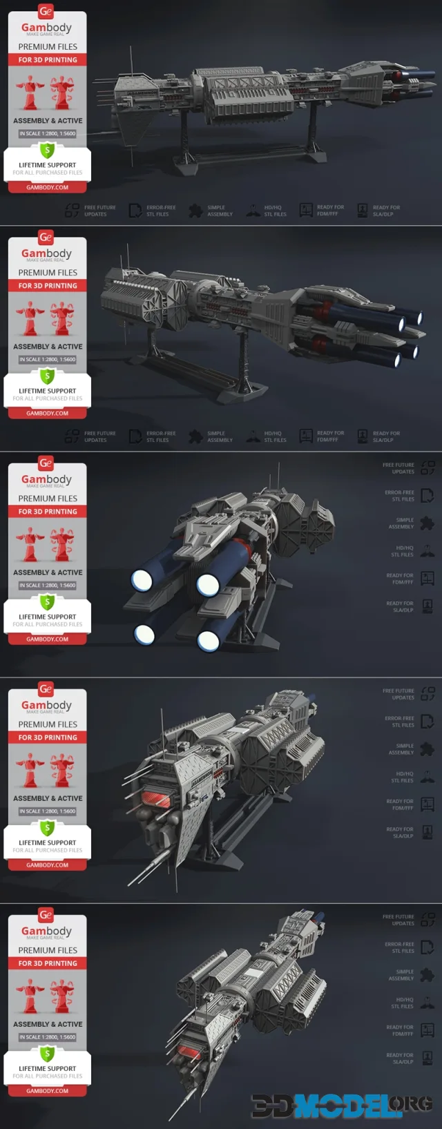 Gambody - EAS Omega Class Destroyer – Printable