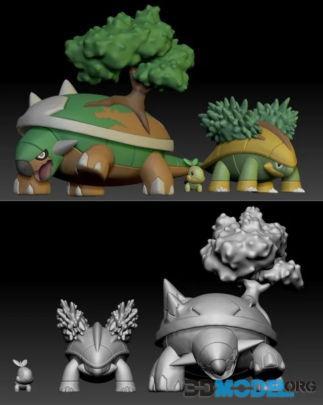 Pokemon Turtwig Grotle Torterra – Printable