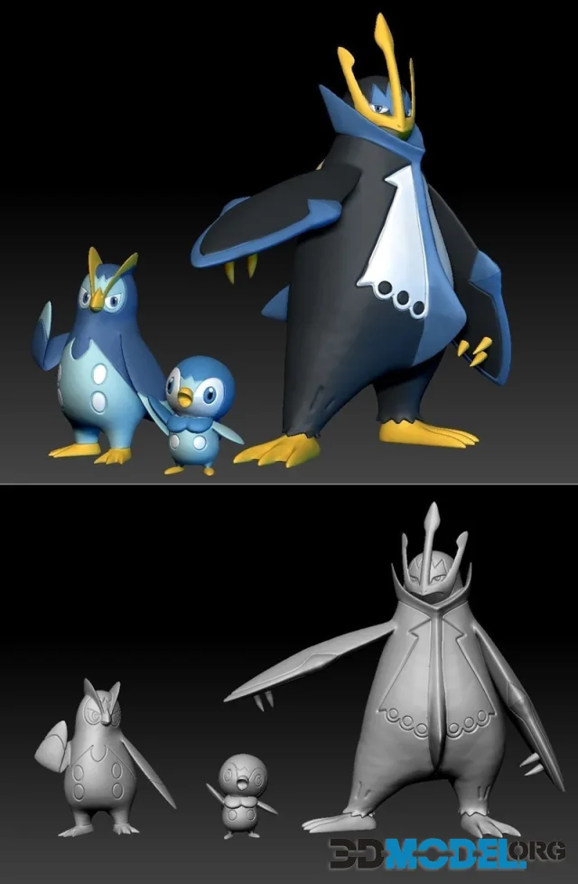 Pokemon Piplup Prinplup Empoleon – Printable