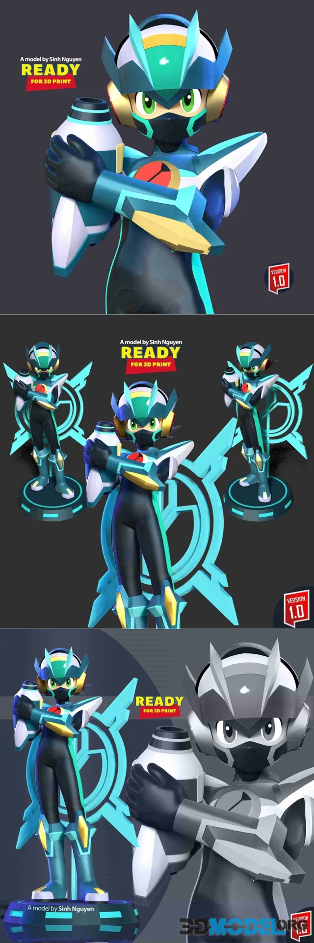 Mega Man X Dive – Printable