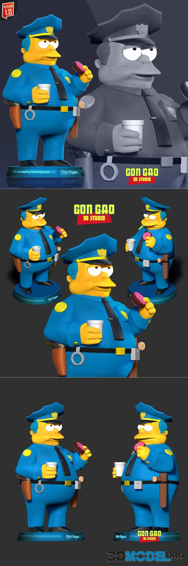 Chief Wiggum The Simpsons Fanart – Printable