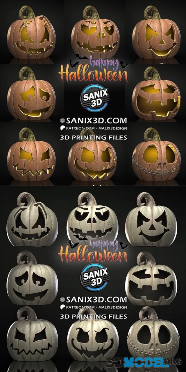 Sanix - Halloween Pumpkins – Printable