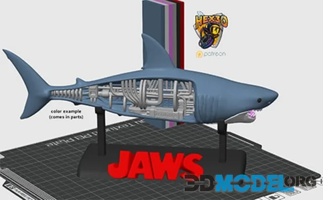 Hex3D - Jaws Mechanical V3 Shark – Printable