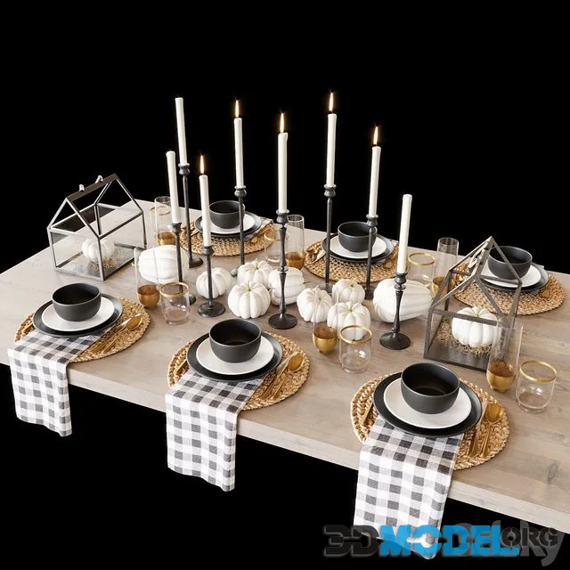 Black tableware
