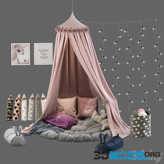 Children’s canopy with decor
