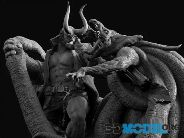 Hellboy Fighting