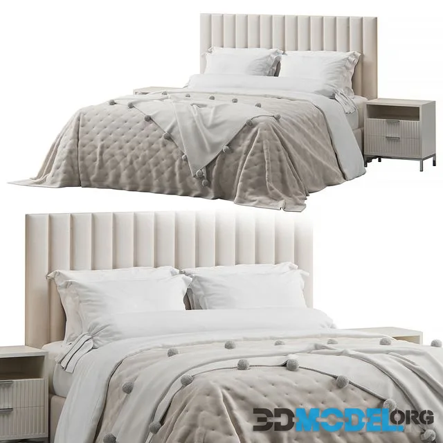 Kennedy Queen Tufted Headboard Bed