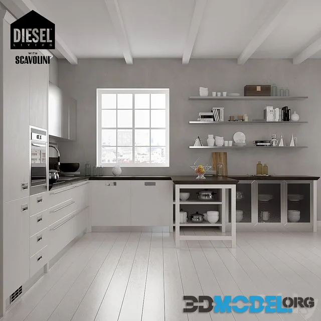 Kitchen Scavolini Diesel set 02 (V-ray3.6)
