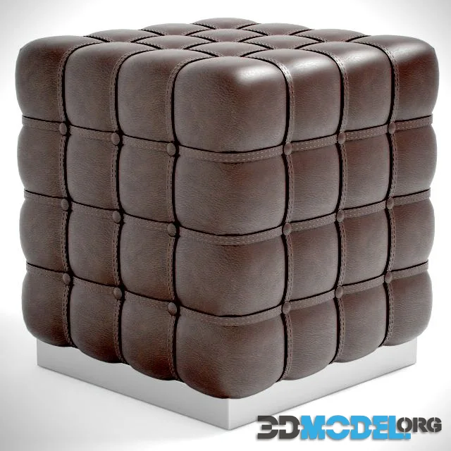 Leather ottoman