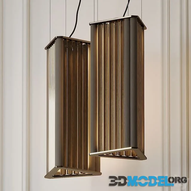 VeniceM Numa Pendant Light in Brass and Glass by Massimo Tonetto