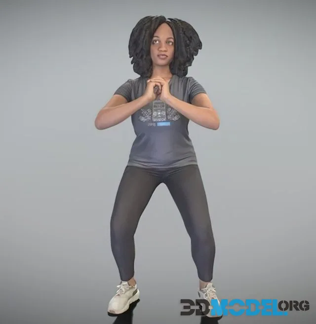 Woman In Sportswear Doing Exercise 273