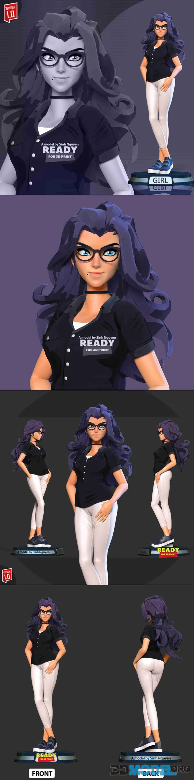 Girl With Glasses – Printable