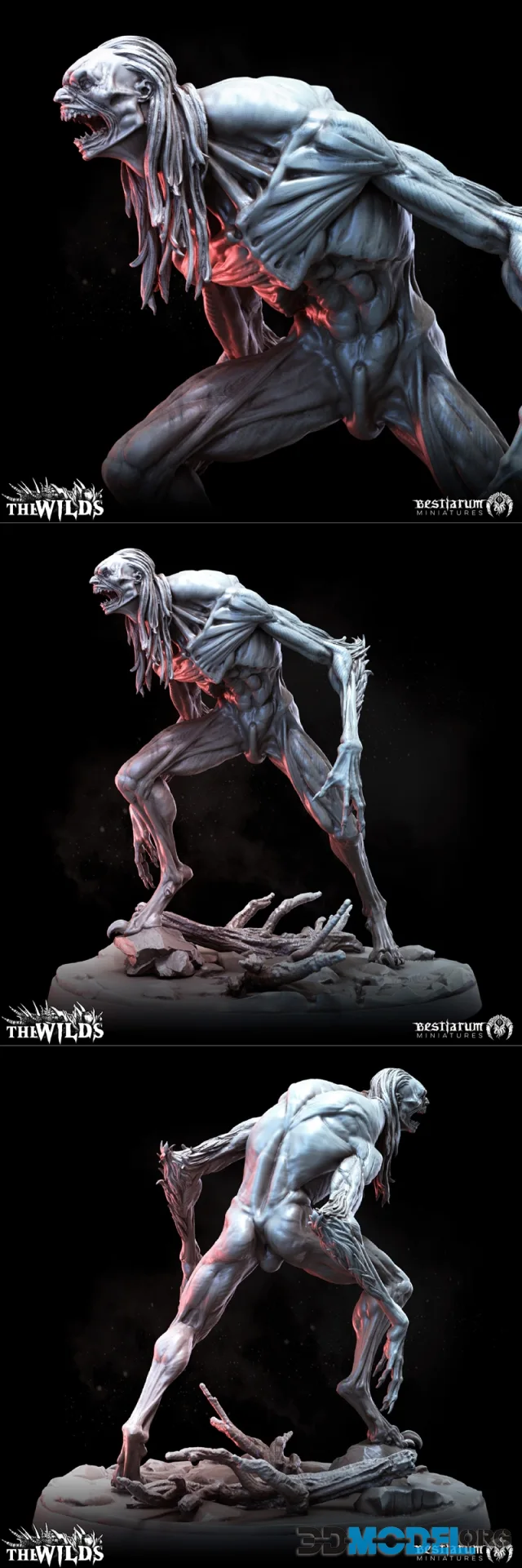 Bestiarum Miniatures - Werewolf Kin Alpha – Printable