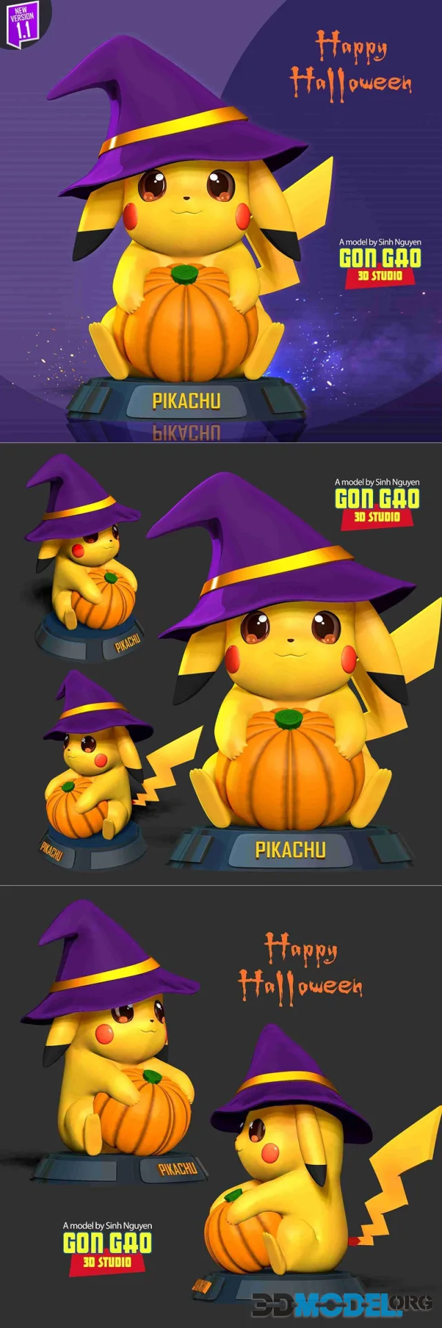 Pikachu At Halloween Festival – Printable