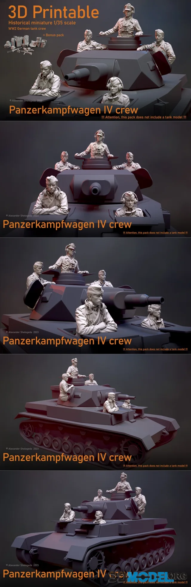 Panzerkampfwagen IV crew – Printable
