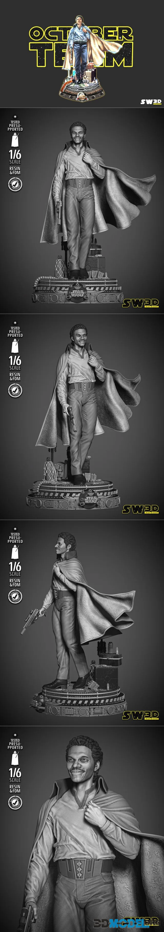 SW3D - Lando Calrissian Sculpture – Printable