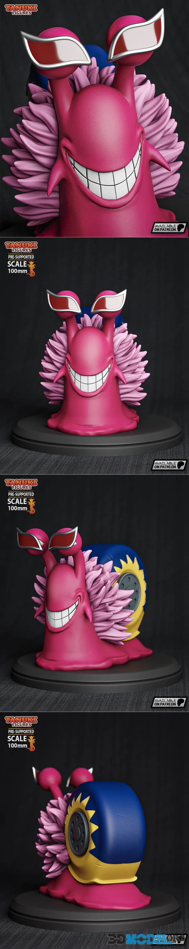 Tanuki Figures - Doflamingos - DenDen Mushi – Printable